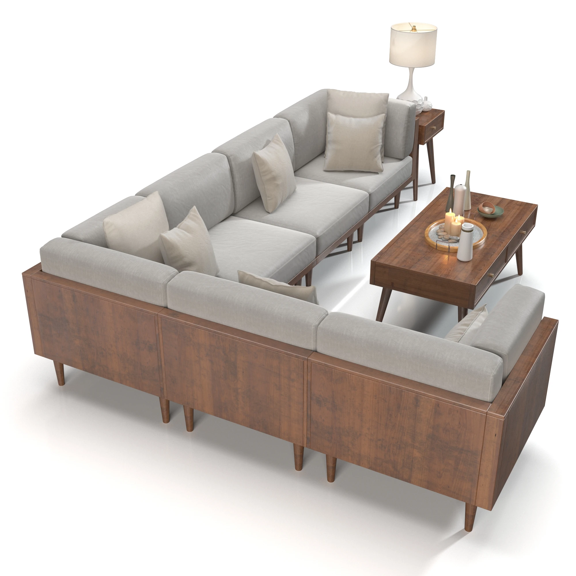 Bellanest Soto Modular Sectional Sofa Set 3D Model_03
